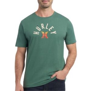 Hurley Green Short Sleeve Tee with Logo Men’s Medium